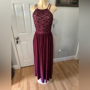 Rand new burgundy nightway gown